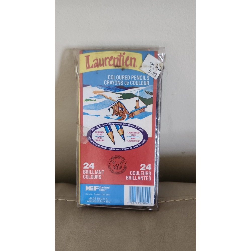 Laurentien Colored Pencil Crayons 24 Made In USA
